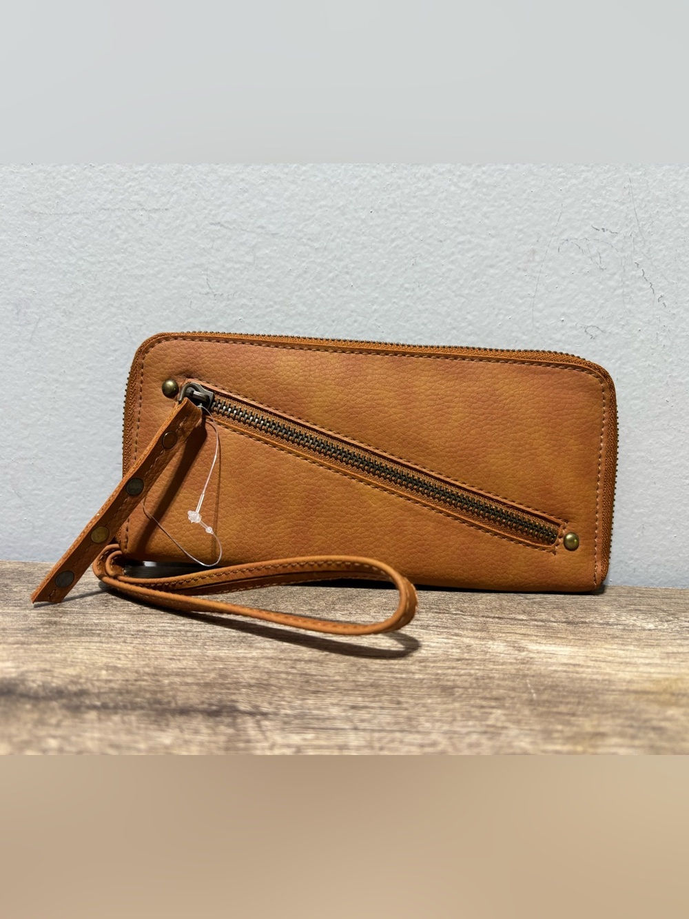Free People Distressed Vegan Leather Wallet - Picture 2 of 12